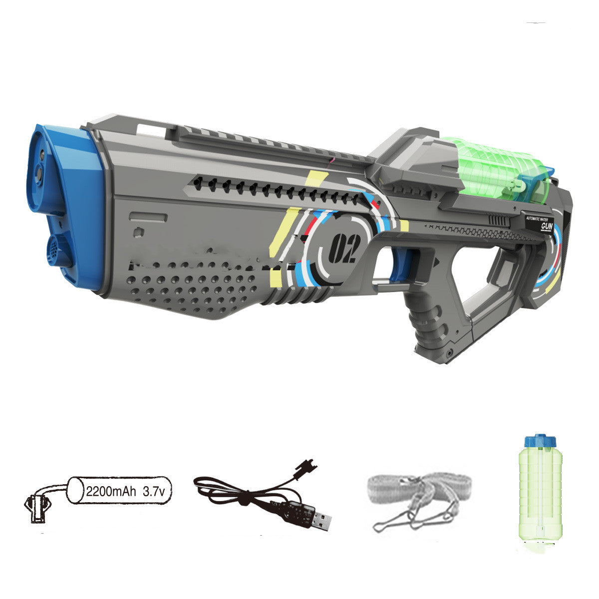 Electric Water Gun Outdoor Luminescent Sound Effect Toys.